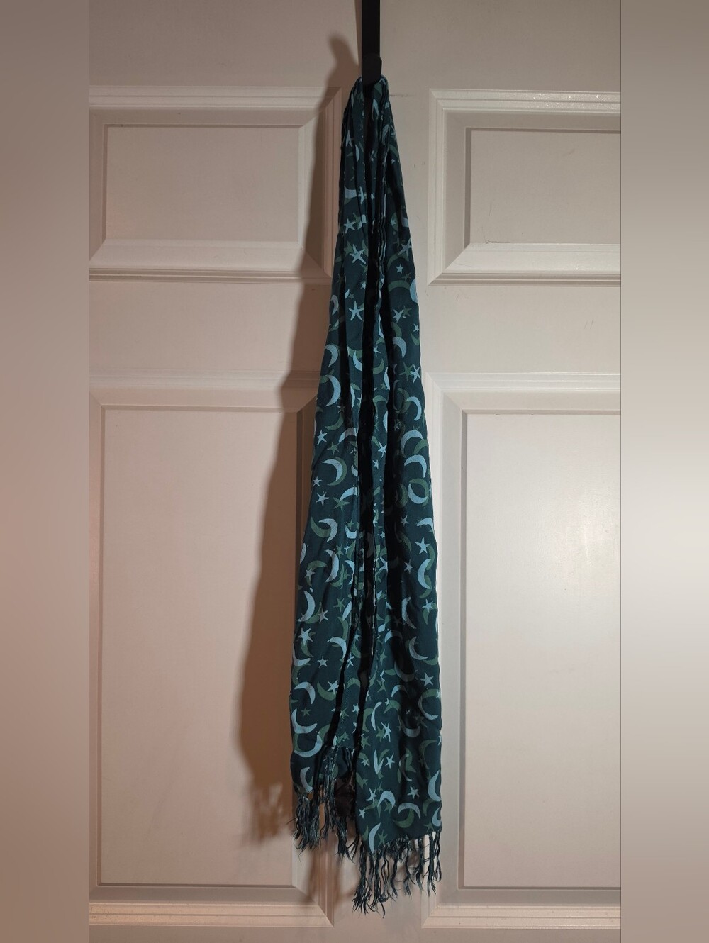 Moon & Star Pattern Teal Scarf
